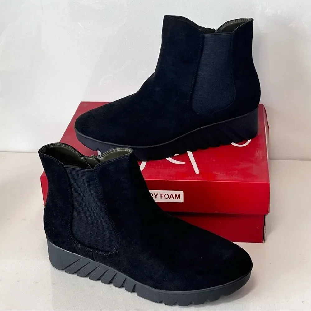 Impo International ENESSA Stretch Platform Wedge Bootie